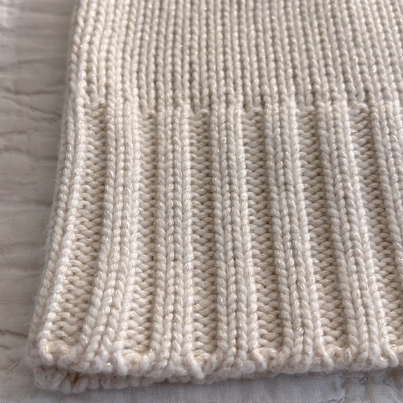 NWT Vineyard Vines Mock Neck Knit Sweater (Subtle Shine) Marshmallow - Picture 4 of 6